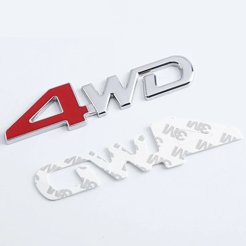 Картинки для автомобиля 4WD хромированные наклейки на заднюю часть багажника с 4