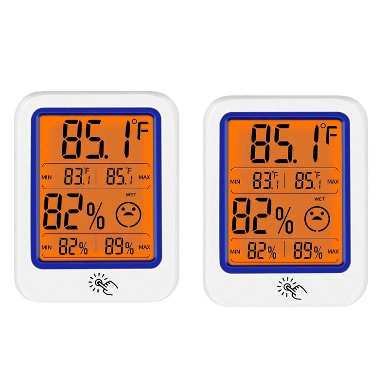 

2-Pack Digital Indoor Hygrometer&Thermometer,Home Humidity Gauge Indicator Accurate Temperature Monitor with Backlight