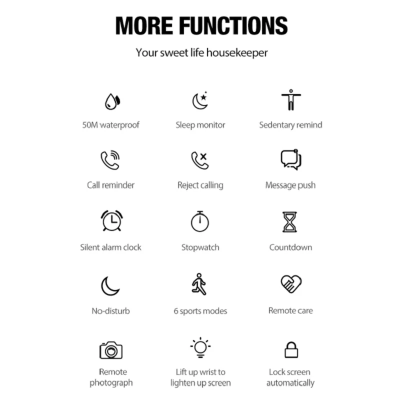 Смарт-часы IP68 с измерением артериального давления сна пульсометром шагомером