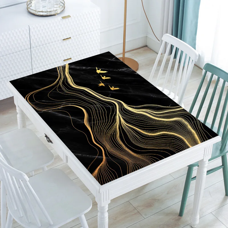 

Table Cloth Kitchen Oil-Proof Table Mat Soft Glass Tablecloth 1.5mm Rectangular Waterproof Table Cover for Dining Room