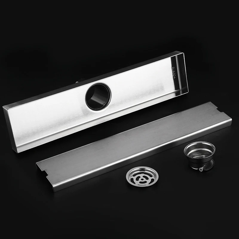 sus 304 floor drain stainless steel rectangular anti odor long linear drainage shower drainer for hotel bathroom kitchen toilet free global shipping