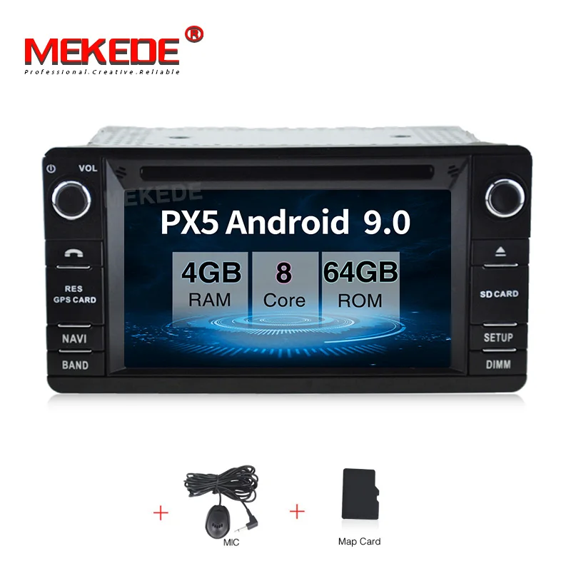 MEDEKE автомобильный DVD мультимедийный плеер для Mitsubishi Outlander XL 2din Android 9,0 PX5 4+ 64G радио магнитофон навигация gps - Цвет: 64G car dvd