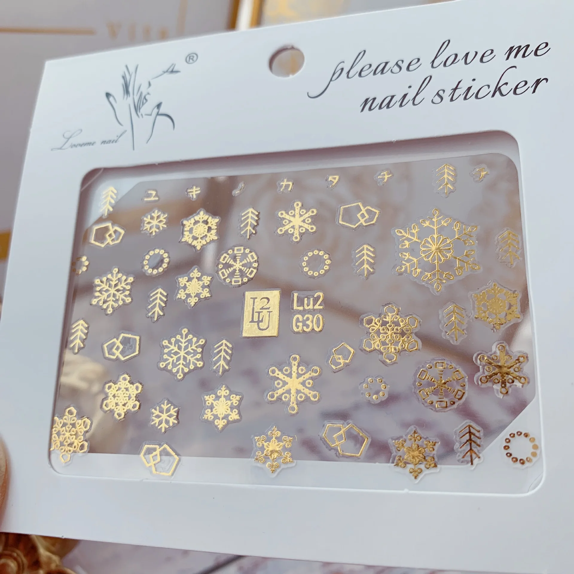 

2022 30 designs Non-Fading Bronze Nail Sticker Gold Foil Stickers Nail sticker Nail tattoo with nice cute designs- JKG001-G30