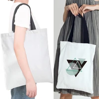 women folding bag reusable shopping bag shopper bag shape pattern eco friendly large capacity travel shopping bag shoulder bag