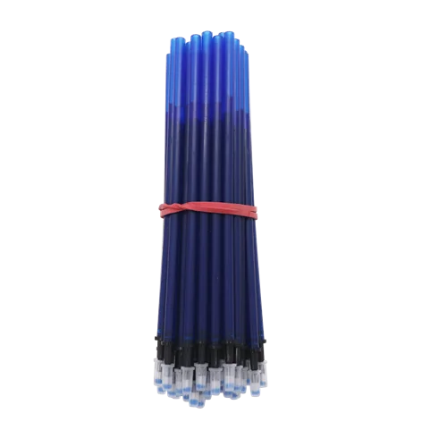 50PCS Ink blue refil 50 шт./компл. офисная гелевая ручка со стирающимися чернилами заправляемая ручка стержень 0,5 мм стираемая моющаяся ручка синий/черные чернила школьные канцелярские принадлежности инструмент для письма - Цвет графита: 50PCS Ink blue refil