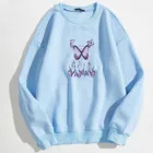 Толстовка Женская с принтом бабочки, свитшот с длинным рукавом и графическим принтом, худи в стиле Харадзюку