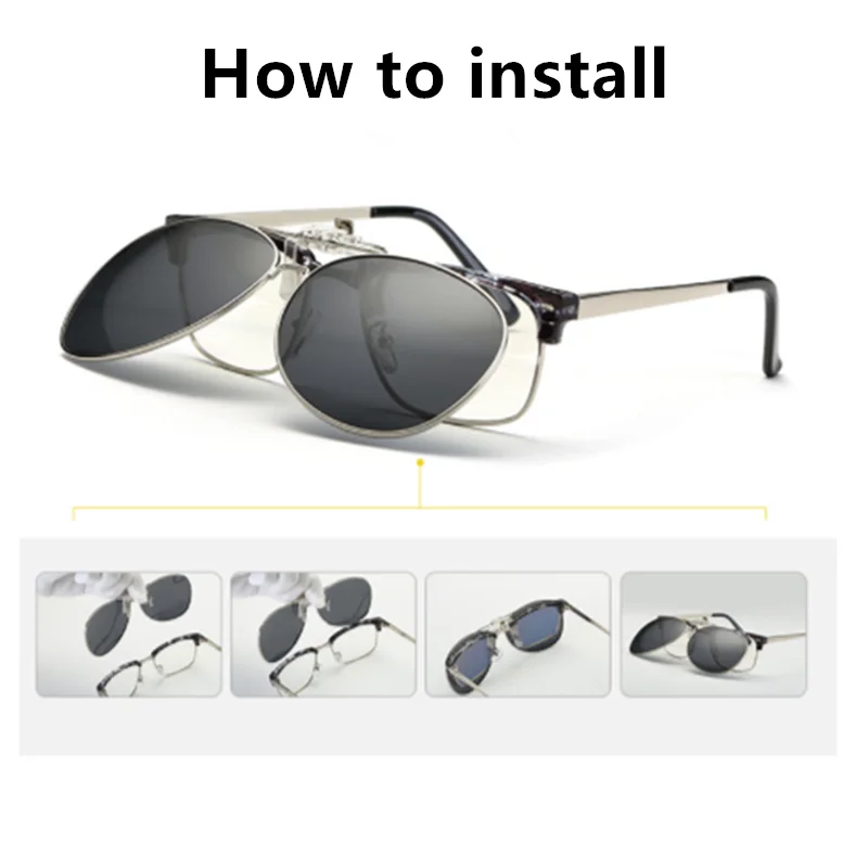 Очки для вождения съемные линзы ночного видения Металлические поляризованные на