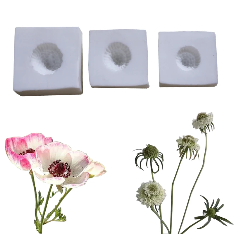 Цветок Stamen силиконовая форма для Кордицепса Buttercup,Poppy Veiners Fondant плесень глина Gumpaste конфеты прессформы для прессования M2814 - изображение
