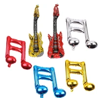 music notes musical guitar aluminum film balloon for children birthday party dances stick rod musical supplies party favor