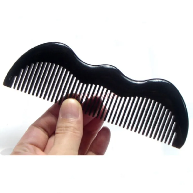 natural comb Butterfly Type New Horn Comb Natural Black Buffalo Combs Anti Static Hairdressing Supplies For Female Gift