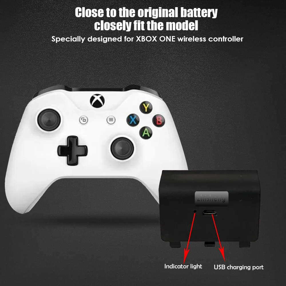Аккумулятор 2400 мА ч 2 шт./компл. с USB-кабелем для геймпада XBOX ONE | Электроника