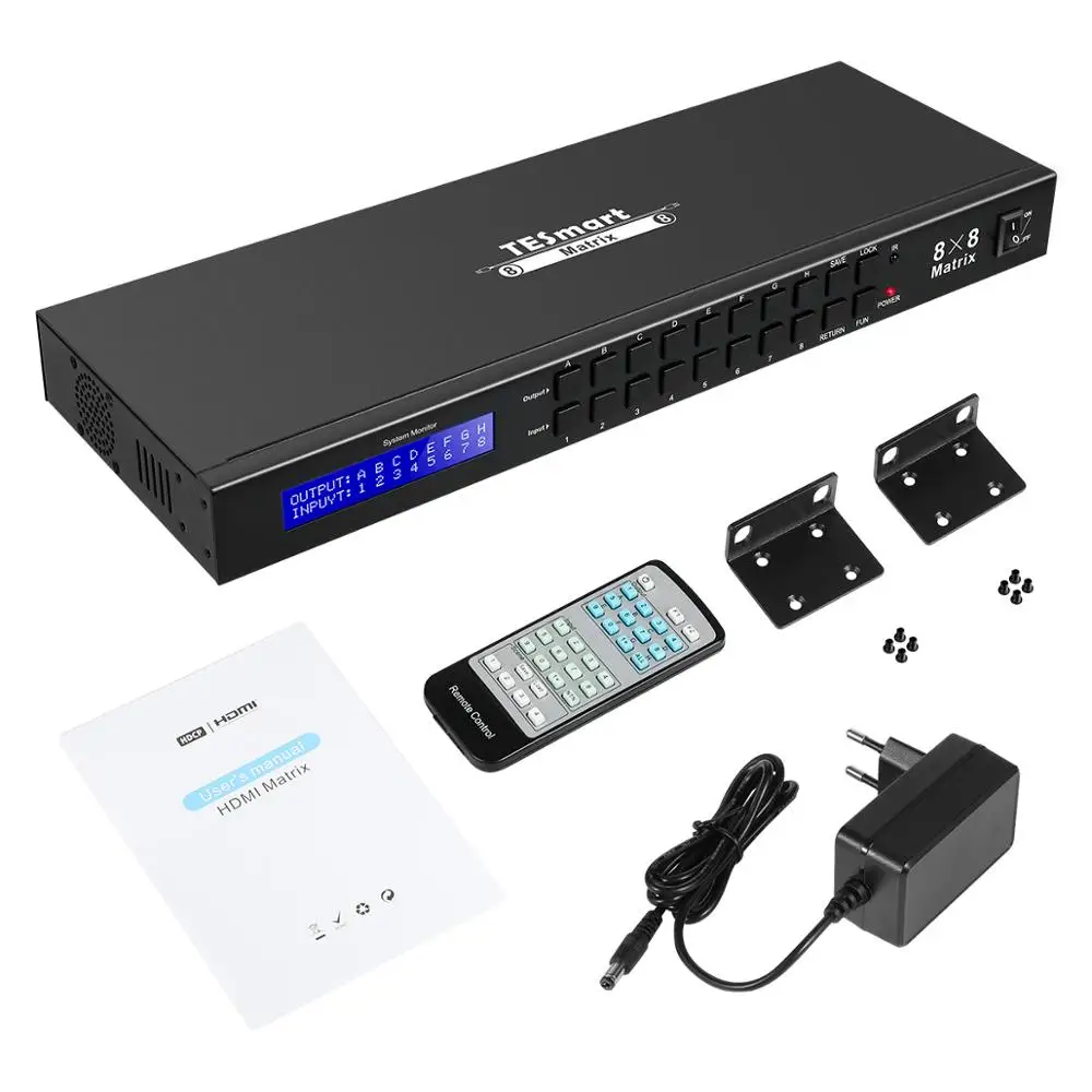 4K Ultra HD HDMI Матрица 8X8 коммутатор сплиттер до 4Kx2K @ 30 Гц 1080P 60 Поддержка LAN порт