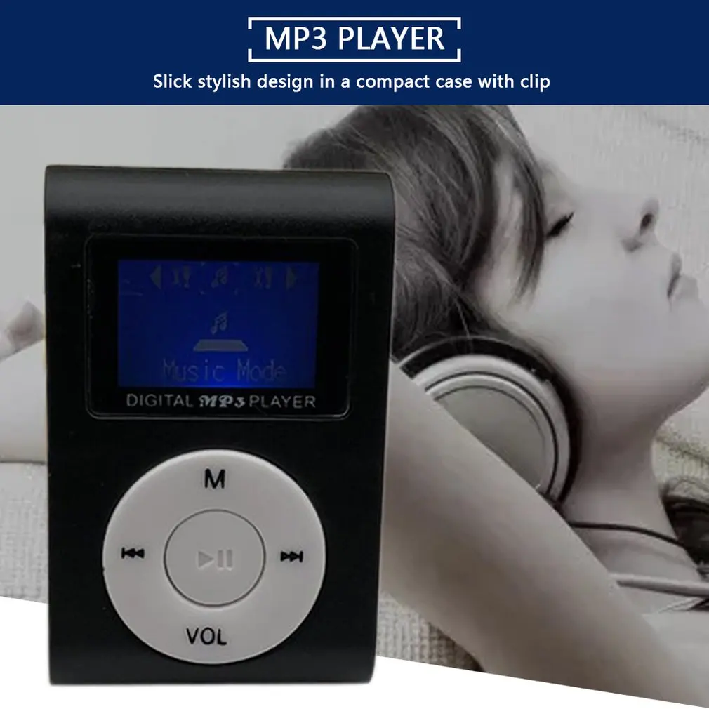 Маленький портативный MP3-плеер с ЖК-экраном музыкальный плеер поддержкой TF-карты