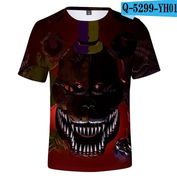 3d-dt803 Fnaf/футболка с 3D принтом Новинка года, футболка FNAF для мальчиков летняя уличная футболка s Five Nights at Freddy's топы с аниме, мужская одежда - Цвет: 3d-dt803