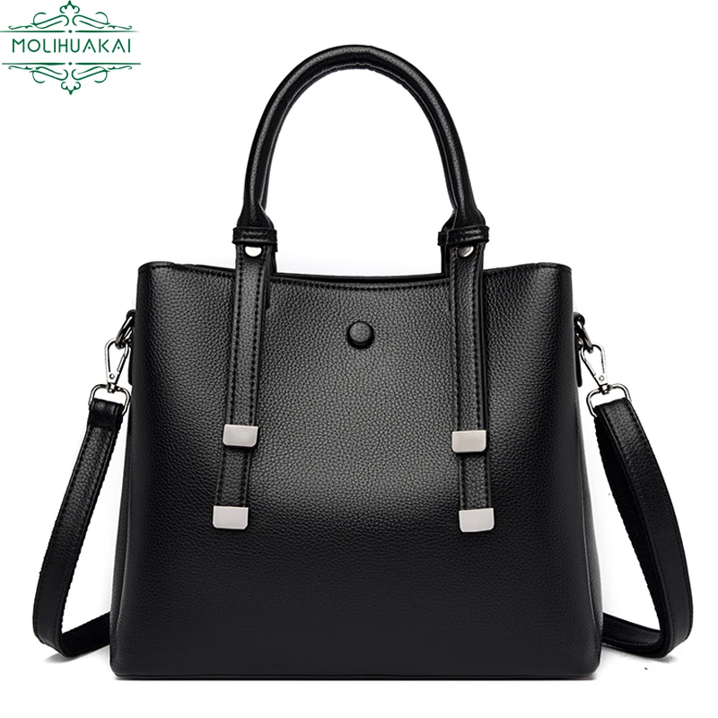 

Сумка-мессенджер женская с верхней ручкой, саквояж на плечо средней длины, роскошная кожаная сумочка-тоут от известного бренда