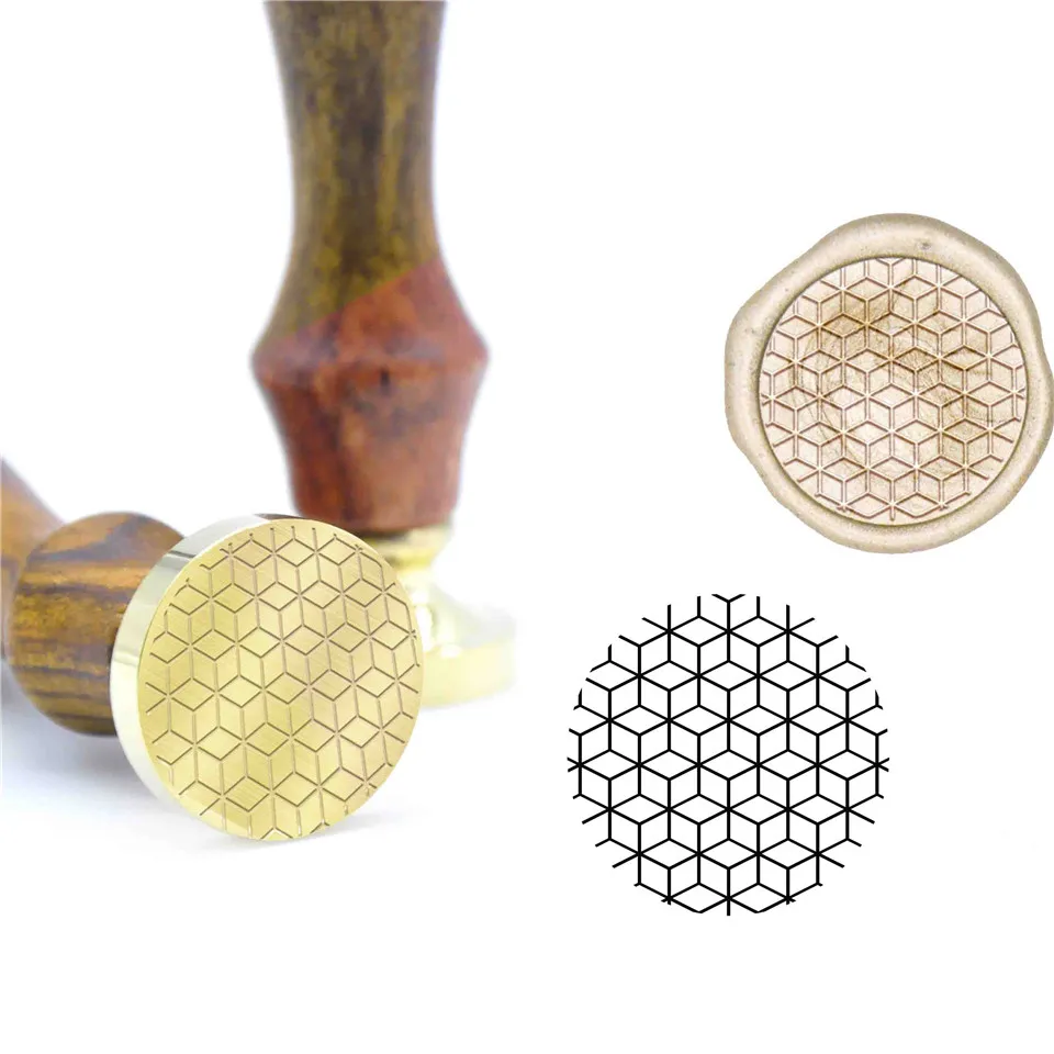 Геометрический восковый узор печать штамп B29 заказ воск Начальная деревянной