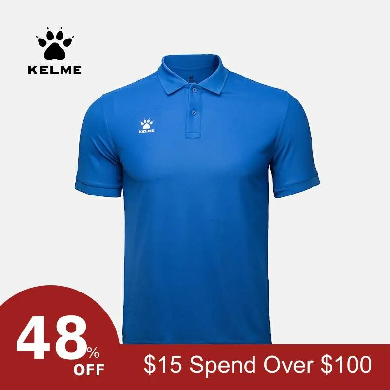 KELME мужская летняя тренировочная Футболка Поло для бега повседневные топы с коротким рукавом 3891064
