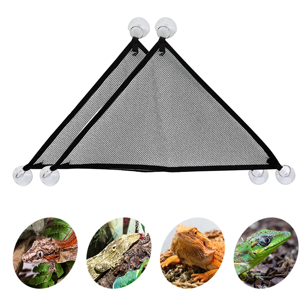 

2 Pcs/Set Pet Hammock Mesh Sleeping Bed Play Toys Swing Oxford Fabric For Reptile Snake Lizard Climb Products With Suction Cup