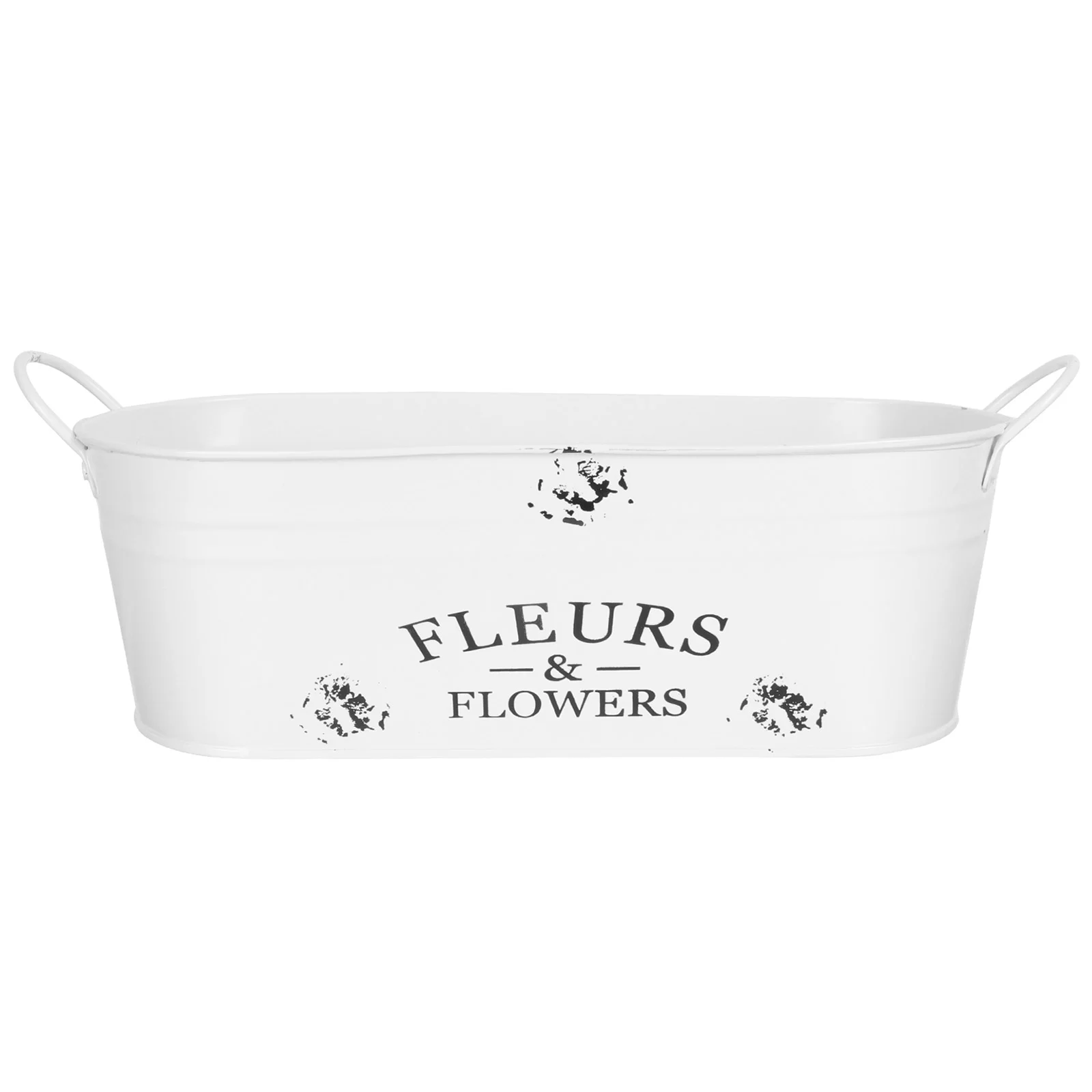 

1Pc Creative Flower Plant Container Vintage Style Flower Bucket Iron Flowerpot