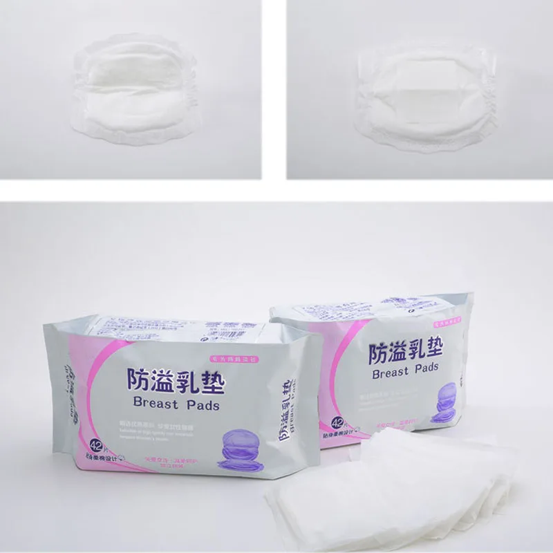 Almohadillas desechables suaves para lactancia materna, paquete de 42 unids/paquete de telas no tejidas, almohadillas de lactancia de maternidad, almohadillas s&oacute;lidas para lactancia-4
