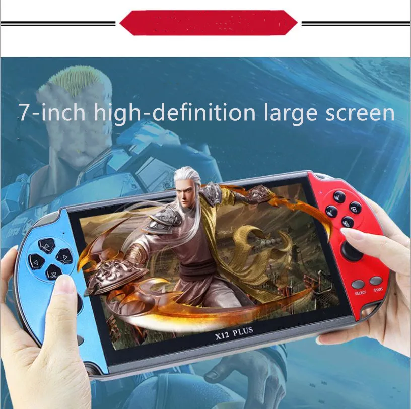 Классическая Игровая приставка X12 Plus 3500 в 1 16 ГБ 7 дюймов 64 бит|Портативные игровые