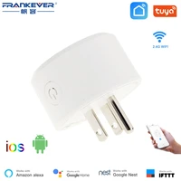 frankever wifi smart plug us 110 220v 10a voice control socket timer wirless app control work with google home