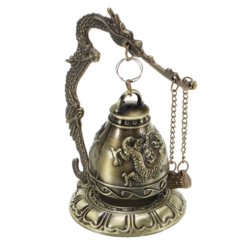 Грагон слон лотос карп Гуаньинь Феникс колокольчик часы резная статуя лотоса