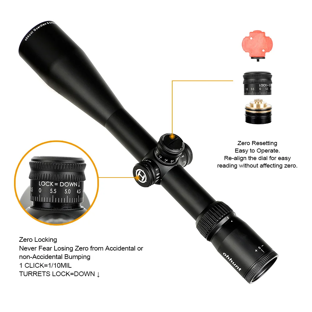 Ohhunt Guardian 6 24X50 SF охотничий прицел 1/2 полумил точечный стеклянный вытравленный