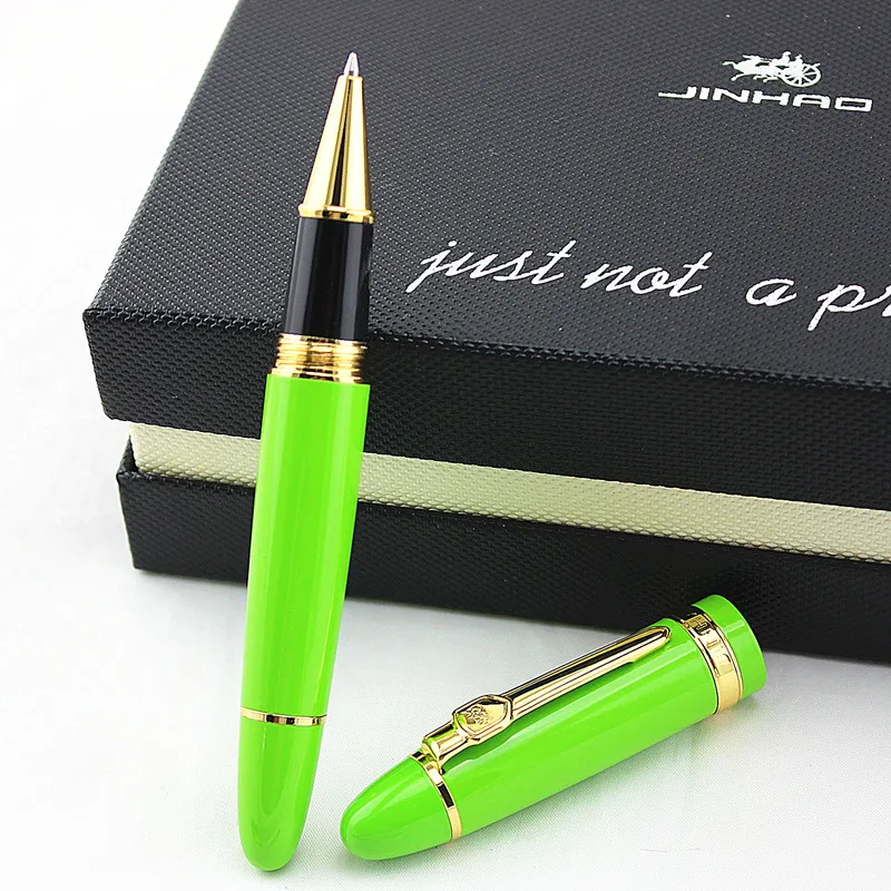 JINHAO 159, черная Золотая клипса, роскошная, улучшенная, для бизнеса, офиса, для подписи, Ручка-роллер, новые, письменные принадлежности офисная, шариковая ручка
