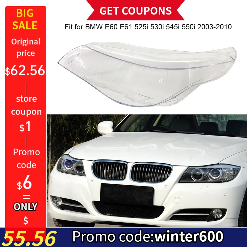 Прозрачная крышка для передней фары Запасные линзы BMW E60 E61 525i 530i 545i 550i 2003-2010 |