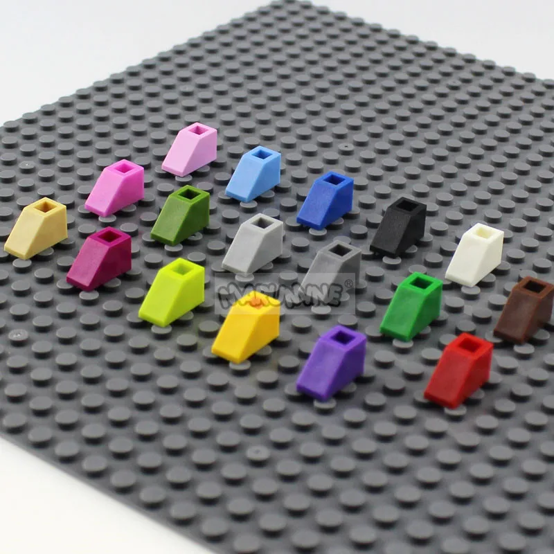 MARUMINE кирпичи игрушки 200 шт./лот 2x1 перевернутый склон кирпич MOC строительные блоки Совместимые образовательные DIY игрушки Классический создатель