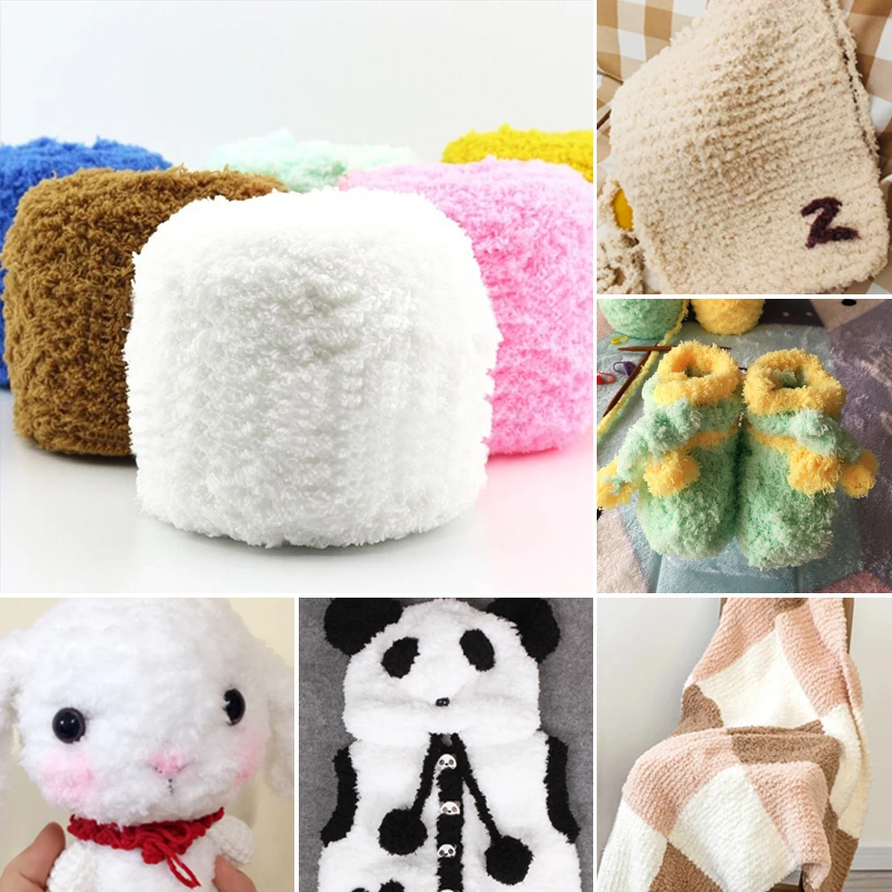 Теплая и мягкая натуральная ручная шерсть 100 г 3-слойная Коралловая кашемировая