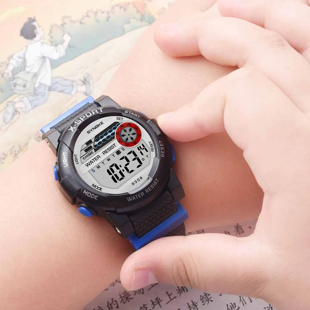 

SYNOKE Student Sports Electronic Watch Fashion Watch Multi Function Luminous Waterproof Easy to see Casual Students must #N03
