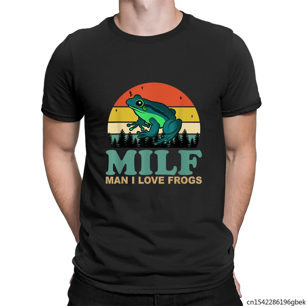 

MILF Man I Love Frogs Funny Saying Frog Lovers Vintage Men's T-Shirt