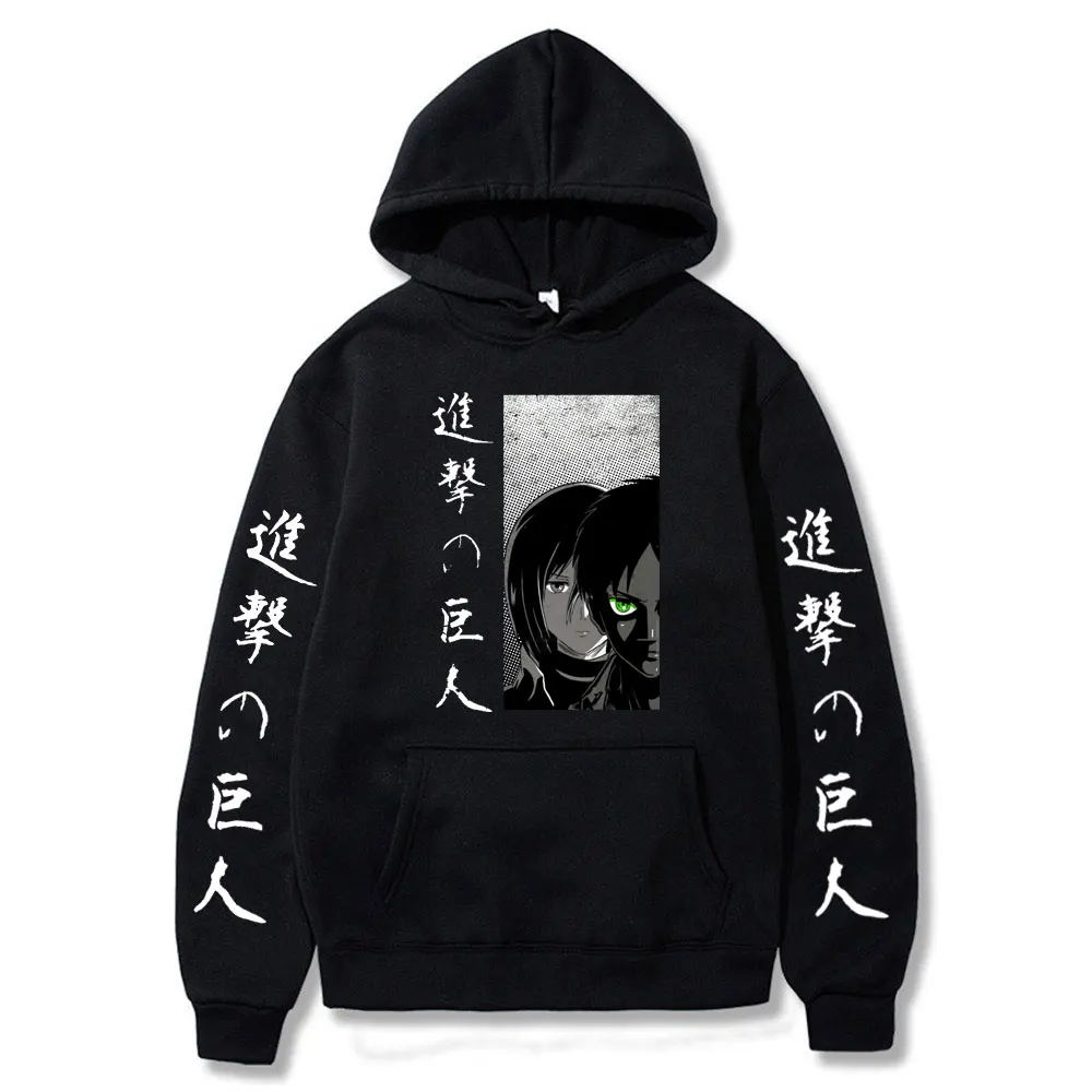 

Mikasa Ackerman Eren Yeager Anime Attack on Titan Hoodie Cosplay Printed Hoody Sweatsahirt Coat Harajuku Hoodie Clothes Men