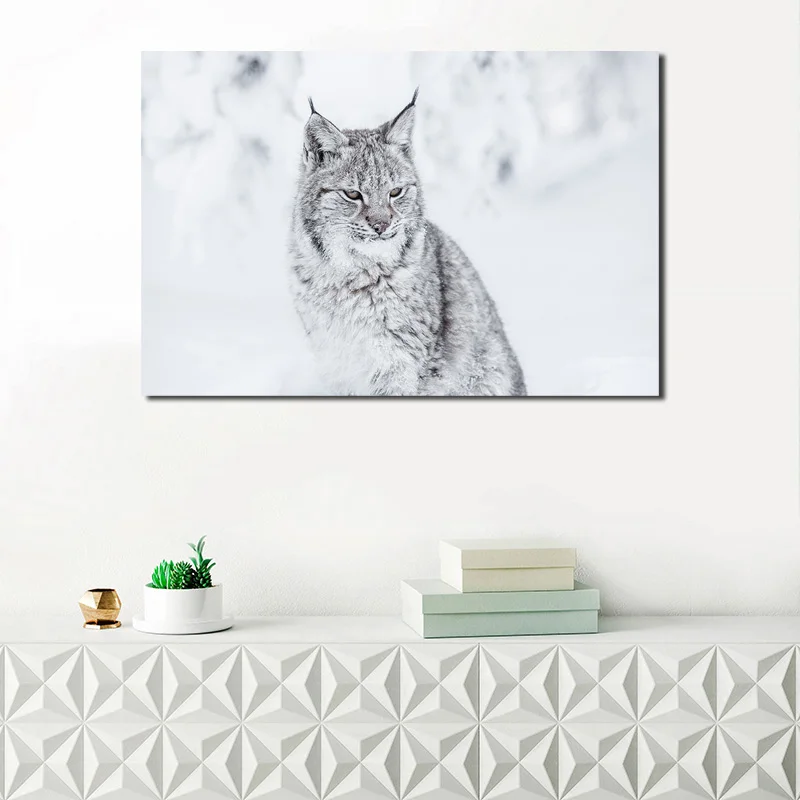 Настенные панели Lynx Snow с изображением диких животных художественный постер на