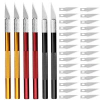 fenrry engraving cutter with 10pcs blade metal handle craft carving sculpture paper non slip knife diy repair hand leather tools