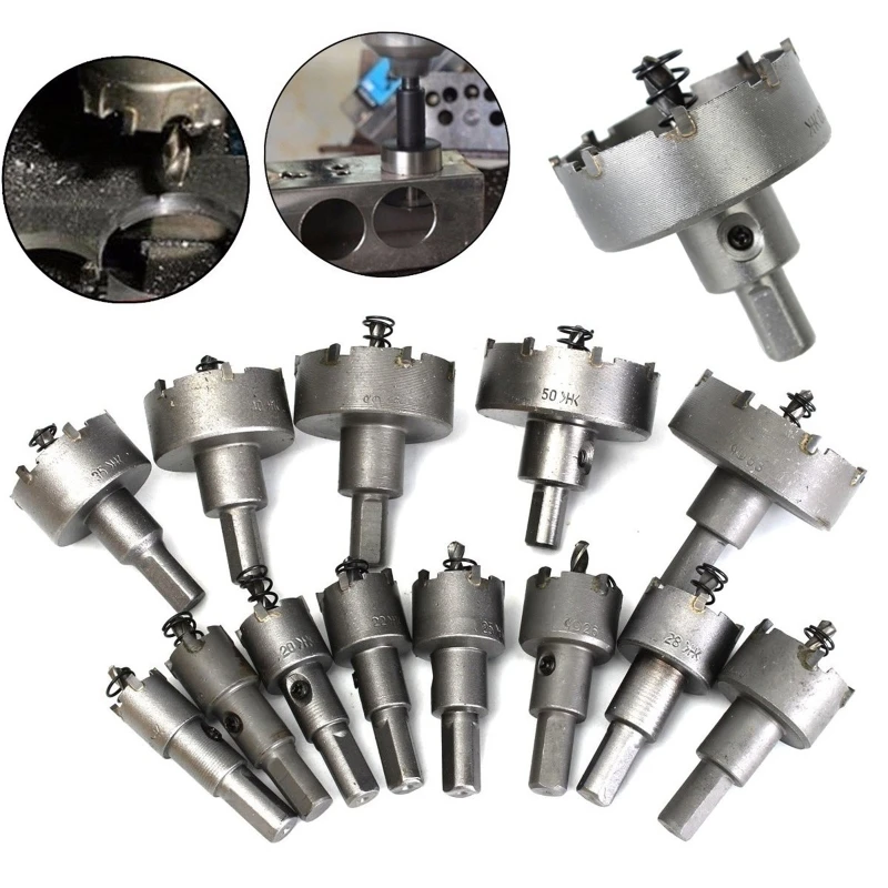 

13 Pcs Woodworking Alloy Plate Hole Opener Drilling Holes Hinge Boring Multi Hole Size Saw Cutter Drill Bit Drilling