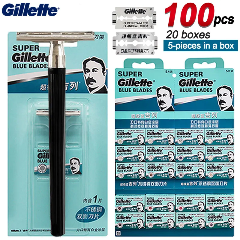 Cuchillas de afeitar casetes para hombre, afeitadora Manual para Gillette, cabezales de...