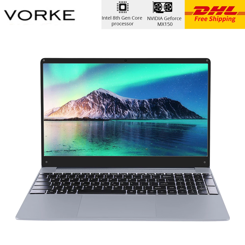DHL VORKE ноутбук 15 PRO Intel Core i5 8250U 6 ''Windows 10 полностью металлический корпус 16 Гб DDR4 512