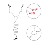 1 компл. Регулируемая Грудь Соска с 3 зажимами металлическая цепь зажим секс-игрушка для бондажа