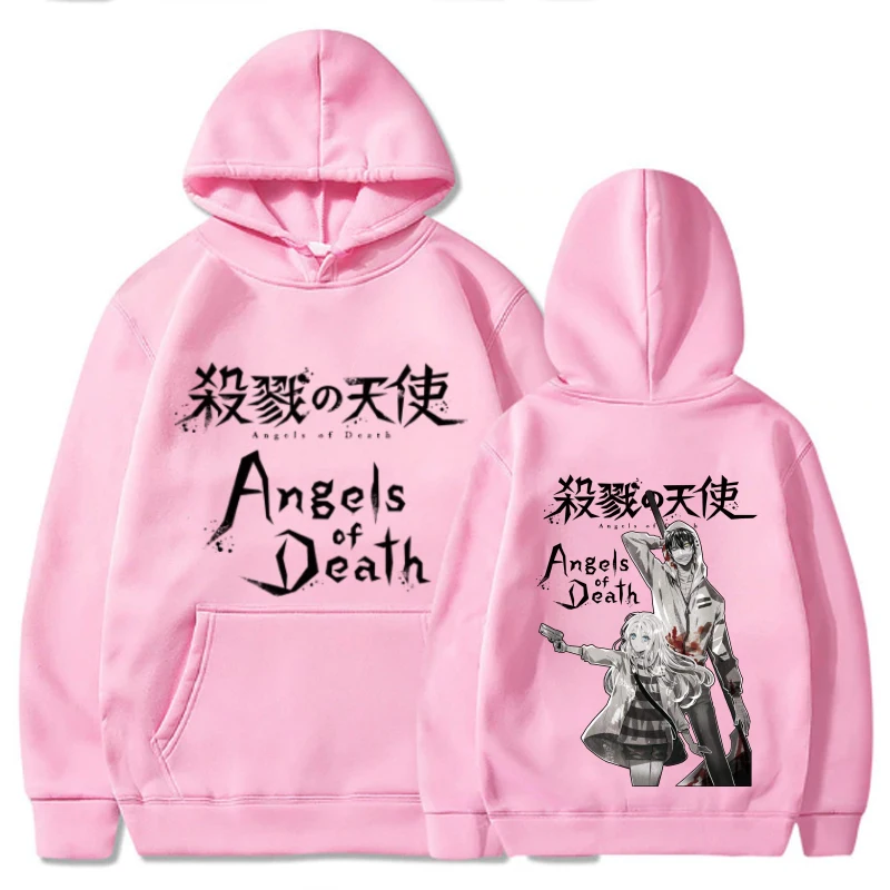 Модные Аниме толстовки с капюшоном изображением ангелов смерти крутой карет