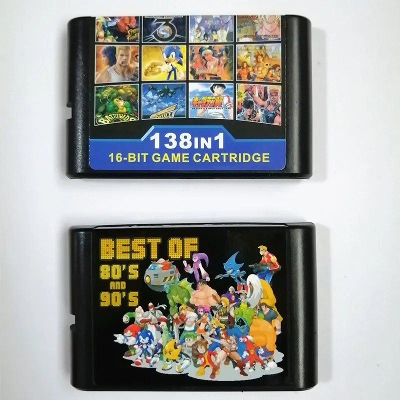16 битный игровой картридж 138 в 1 и 196 в 1 для sega Mega Drive Genesis для PAL и NTSC