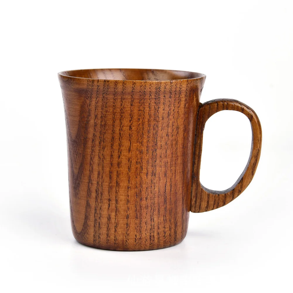 Чашка для пива ручной работы деревянная кружка чая кофе с ручкой безопасная в