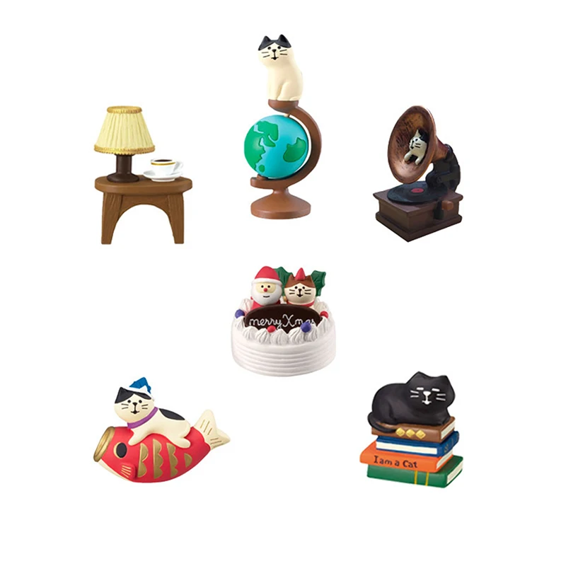 

Cartoon Cat Pig Carp Miniature Dollhouse Scene Model Toy DIY Crafts Gift Doll House Accessories