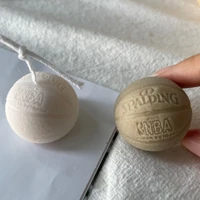 mini basketball candle silicone mold for handmade desktop decoration gypsum epoxy resin aromatherapy candle silicone mould