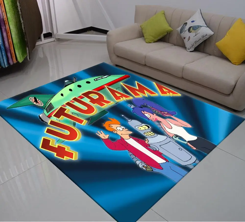 

Flying Out Of The Future Rug 3D Print Carpet Comedy Cartoon Rug Anime Floor Mat Kids Comfortable Living Room Home Floor Carpet