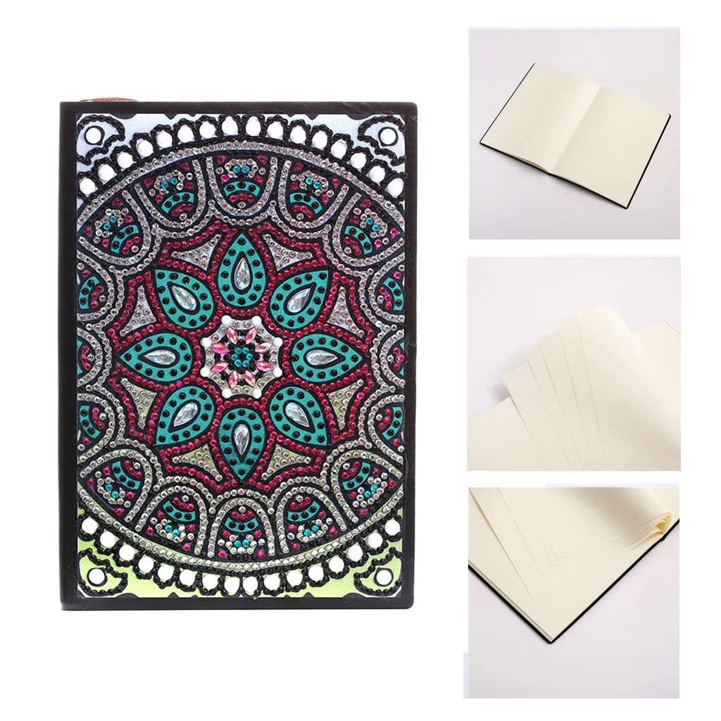 DIY Mandala Special Shaped Diamond Painting Notebook 50 Pages A5 Painting Book Sketchbook Diamond Embroidery Cross Stitch Craft