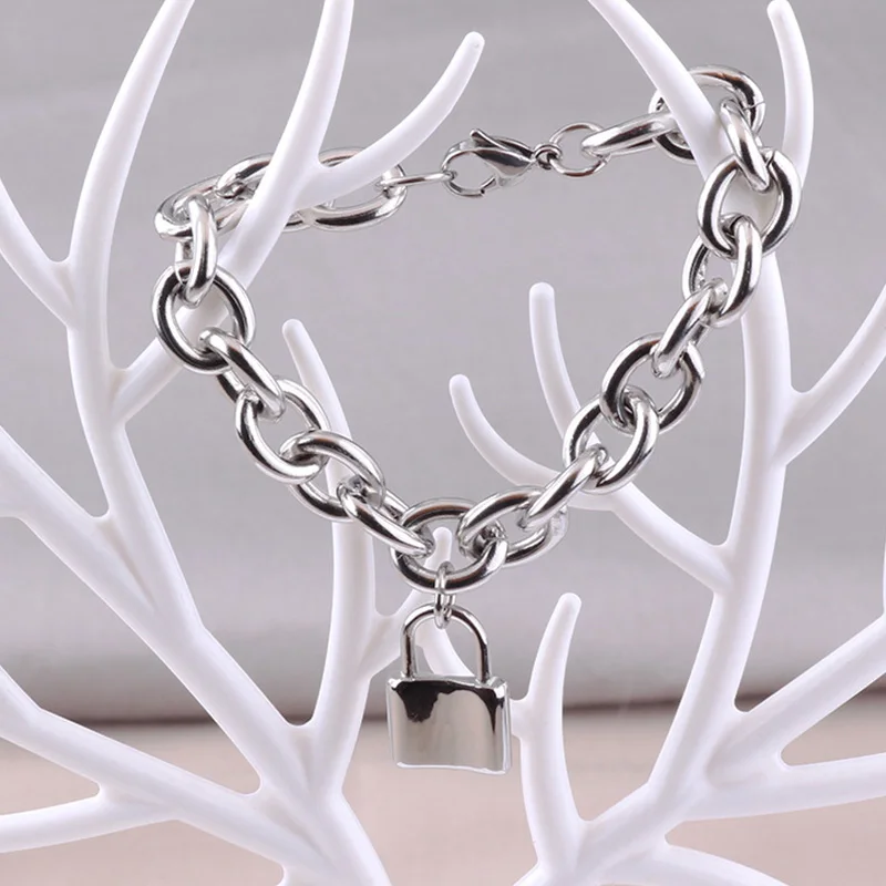 Парные браслеты из нержавеющей стали Женская цепочка на руку модный браслет с