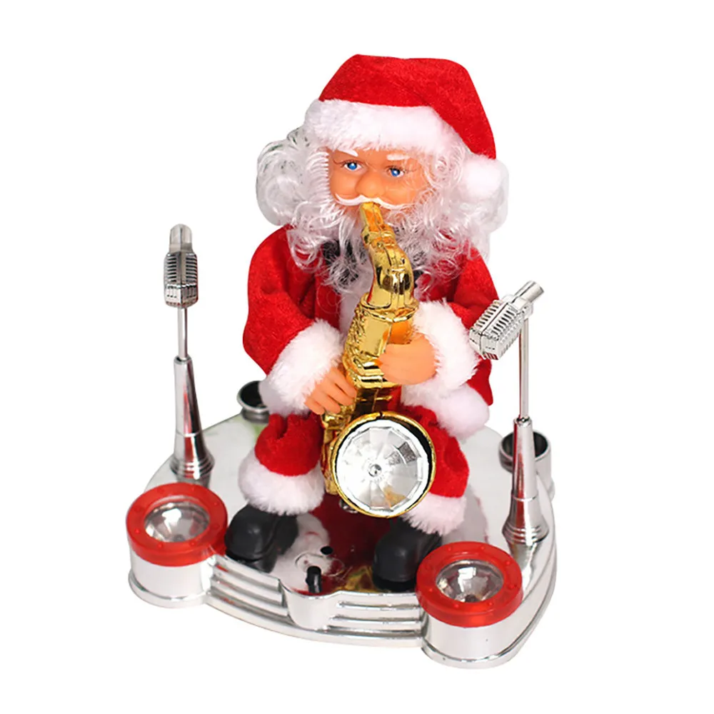 Музыкальная игрушка Дед Мороз барабан игра электронное пианино кукла домашний